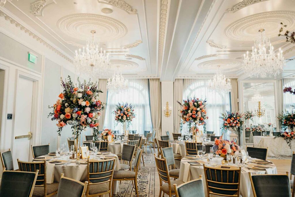 Hotel Carmichael Wedding in Carmel, Indiana Timeless Reception Hall