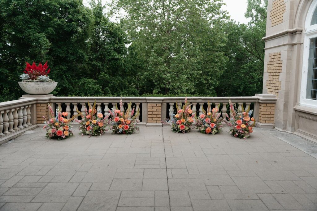 Laurel Hall wedding Ceremony florals