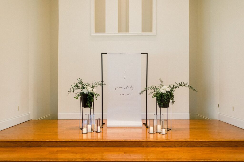 Ritz Charles wedding ceremony at the chapel in Carmel, Indiana.