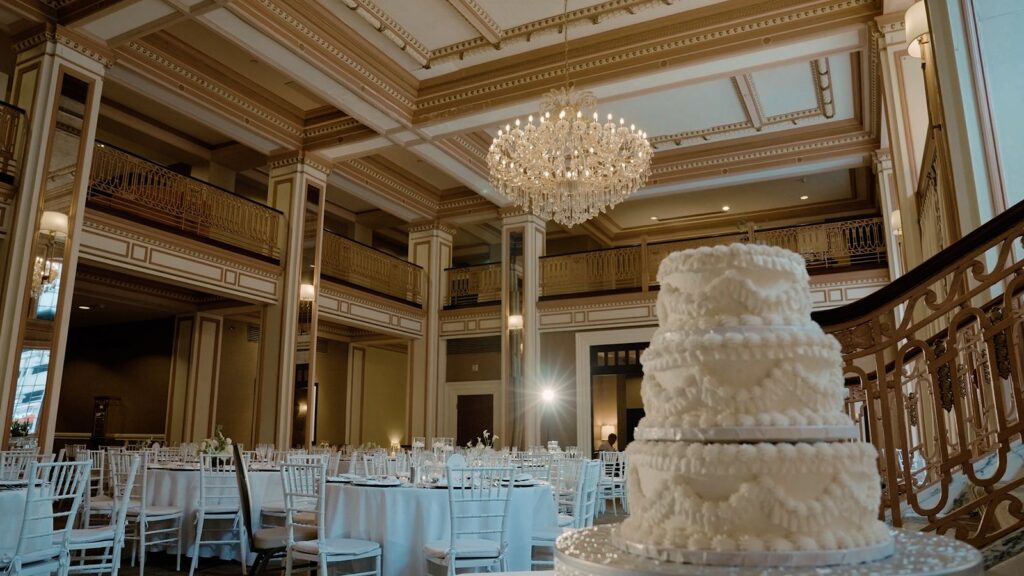 Reception Hall at Omni Severin Hotel in Indianapolis.